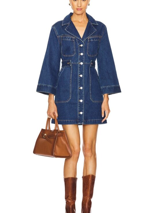 Veronica Beard Dresses & Skirts - Veronica Beard McKinley Dress Blue Denim Shirt Dress Cotton Size Large